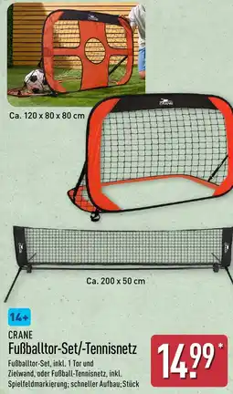 Aldi Nord CRANE Fußballtor-Set/-Tennisnetz Angebot