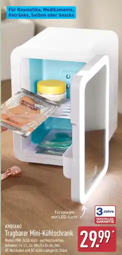 Aldi Nord AMBIANO Tragbarer Mini-Kühlschrank Angebot