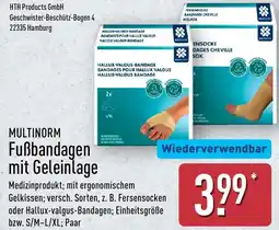 Aldi Nord MULTINORM Fußbandagen mit Geleinlage Angebot