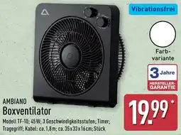 Aldi Nord AMBIANO Boxventilator Angebot