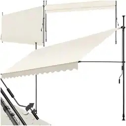 Netto Marken-Discount tectake Klemmmarkise, mit Handkurbel, höhenverstellbar 211 - 304 cm, einfache Montage Angebot
