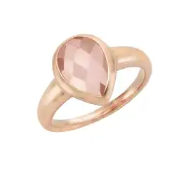 Netto Marken-Discount Jamelli Ring Silber 925 rosé-vergoldet mit echtem Rosenquarz Angebot