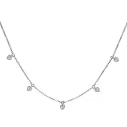 Netto Marken-Discount Zeeme Silber Halskette Silber 925 rhodiniert mit Zirkonia weiß Angebot