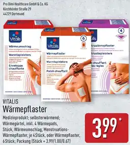 Aldi Nord VITALIS Wärmepflaster Angebot