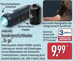 Aldi Nord AMBIANO Insektenstichheiler To go Angebot
