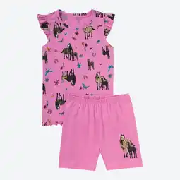 NKD Kinder-Mädchen-Shorty mit Pferde-Aufdruck, 2-teilig Angebot