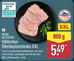 Aldi Nord MEINE METZGEREI Hähnchen Oberkeulensteaks XXL Angebot