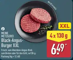 Aldi Nord MEINE METZGEREI Black-Angus Burger XXL Angebot