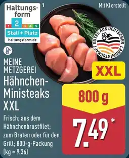 Aldi Nord MEINE METZGEREI Hähnchen Ministeaks XXL Angebot