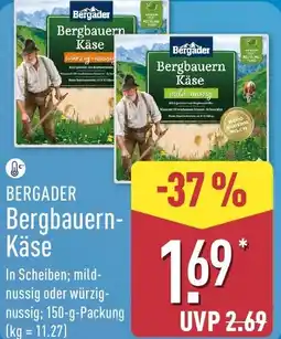 Aldi Nord BERGADER Bergbauern Käse Angebot