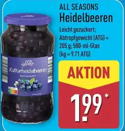 Aldi Nord ALL SEASONS Heidelbeeren Angebot