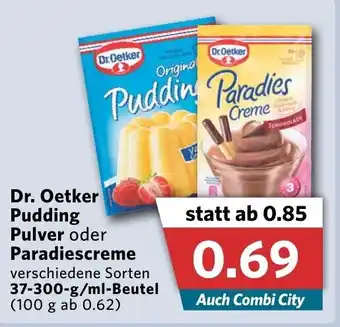 Combi Dr. Oetker Pudding Pulver oder Paradiescreme 37-300g/ml Angebot