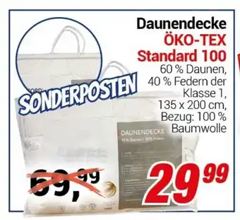 CENTERSHOP Daunendecke öko Tex Standard 100 Angebot