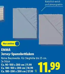Lidl EMMA Jersey-Spannbettlaken Angebot