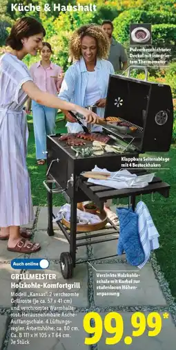 Lidl GRILLMEISTER Holzkohle-Komfortgrill Angebot