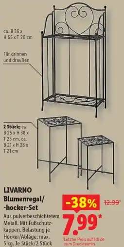 Lidl LIVARNO Blumenregal/ -hocker-Set Angebot