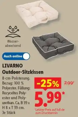 Lidl LIVARNO Outdoor-Sitzkissen Angebot