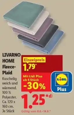 Lidl LIVARNO HOME Fleece Plaid Angebot