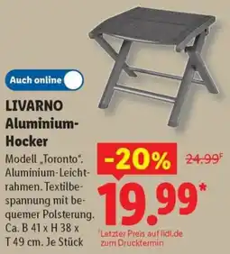 Lidl LIVARNO Aluminium Hocker Angebot