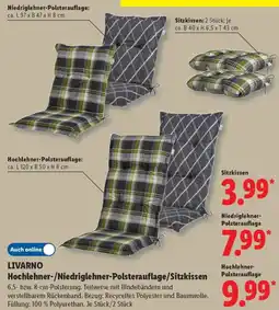 Lidl LIVARNO Hochlehner-/Niedriglehner-Polsterauflage/Sitzkissen Angebot