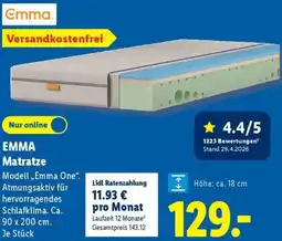Lidl EMMA Matratze Angebot