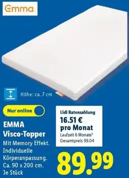 Lidl EMMA Visco-Topper Angebot
