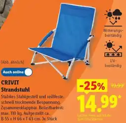 Lidl CRIVIT Strandstuhl Angebot