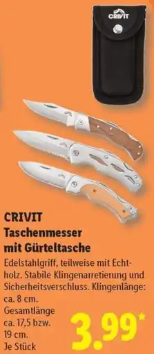 Lidl CRIVIT Taschenmesser mit Gürteltasche Angebot