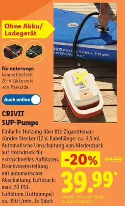 Lidl CRIVIT SUP-Pumpe Angebot