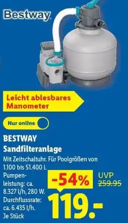 Lidl BESTWAY Sandfilteranlage Angebot