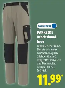 Lidl PARKSIDE Arbeitsbundhose Angebot