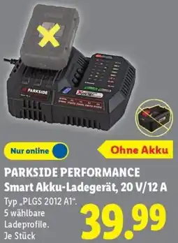 Lidl PARKSIDE PERFORMANCE Smart Akku-Ladegerät, 20 V/12 A Angebot