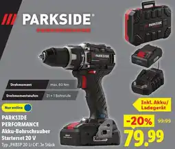 Lidl PARKSIDE PERFORMANCE Akku-Bohrschrauber Starterset 20 V Angebot