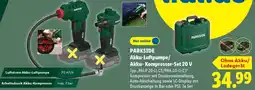 Lidl PARKSIDE Akku-Luftpumpe/ Akku-Kompressor-Set 20 V Angebot