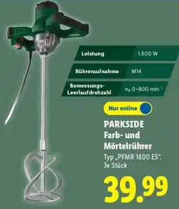 Lidl PARKSIDE Farb- und Mörtelrührer Angebot