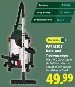 Lidl PARKSIDE Nass- und Trockensauger Angebot