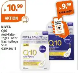 Müller NIVEA Q10 Anti-Falten Tages- oder Nachtpflege Angebot