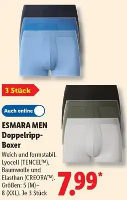Lidl ESMARA MEN Doppelripp Boxer Angebot