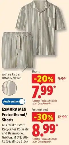 Lidl ESMARA MEN Freizeithemd/Shorts Angebot