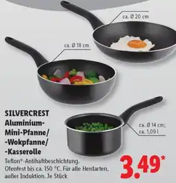 Lidl SILVERCREST Aluminium Mini-Pfanne/ Wokpfanne/ Kasserolle Angebot