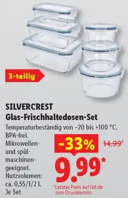 Lidl SILVERCREST Glas-Frischhaltedosen-Set Angebot