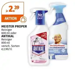 Müller MEISTER PROPER Reiniger oder ANTIKAL Reiniger Angebot