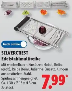 Lidl SILVERCREST Edelstahlmultireibe Angebot