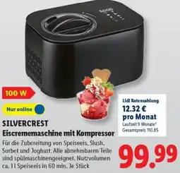 Lidl SILVERCREST Eiscrememaschine mit Kompressor Angebot