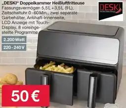 Woolworth DESKI Doppelkammer Heißluftfritteuse Angebot