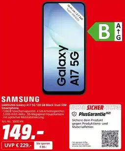 MediaMarkt SAMSUNG Galaxy A17 5G 128 GB Black Dual SIM Smartphone Angebot