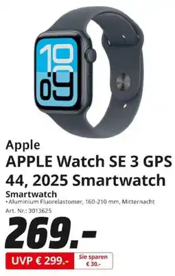 MediaMarkt APPLE Watch SE 3 GPS 44, 2025 Smartwatch Angebot