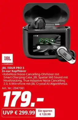MediaMarkt JBL TOUR PRO 3 In-ear Kopfhörer Angebot