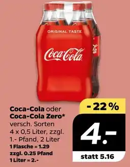 NETTO Coca-cola oder coca-cola zero Angebot