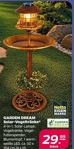 NETTO Garden dream solar-vogeltränke Angebot